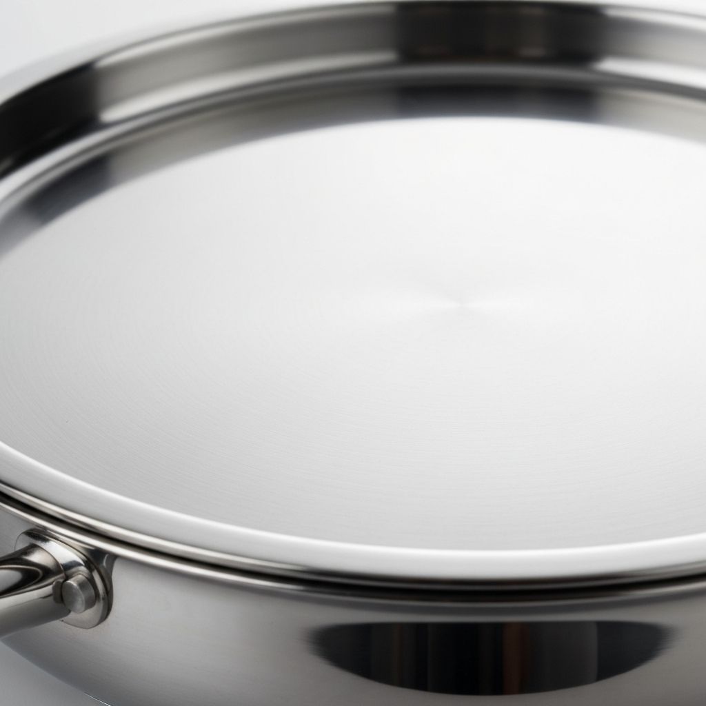 Royal Prestige T-304 surgical grade stainless steel cookware showing non-reactive cooking surface for food safety